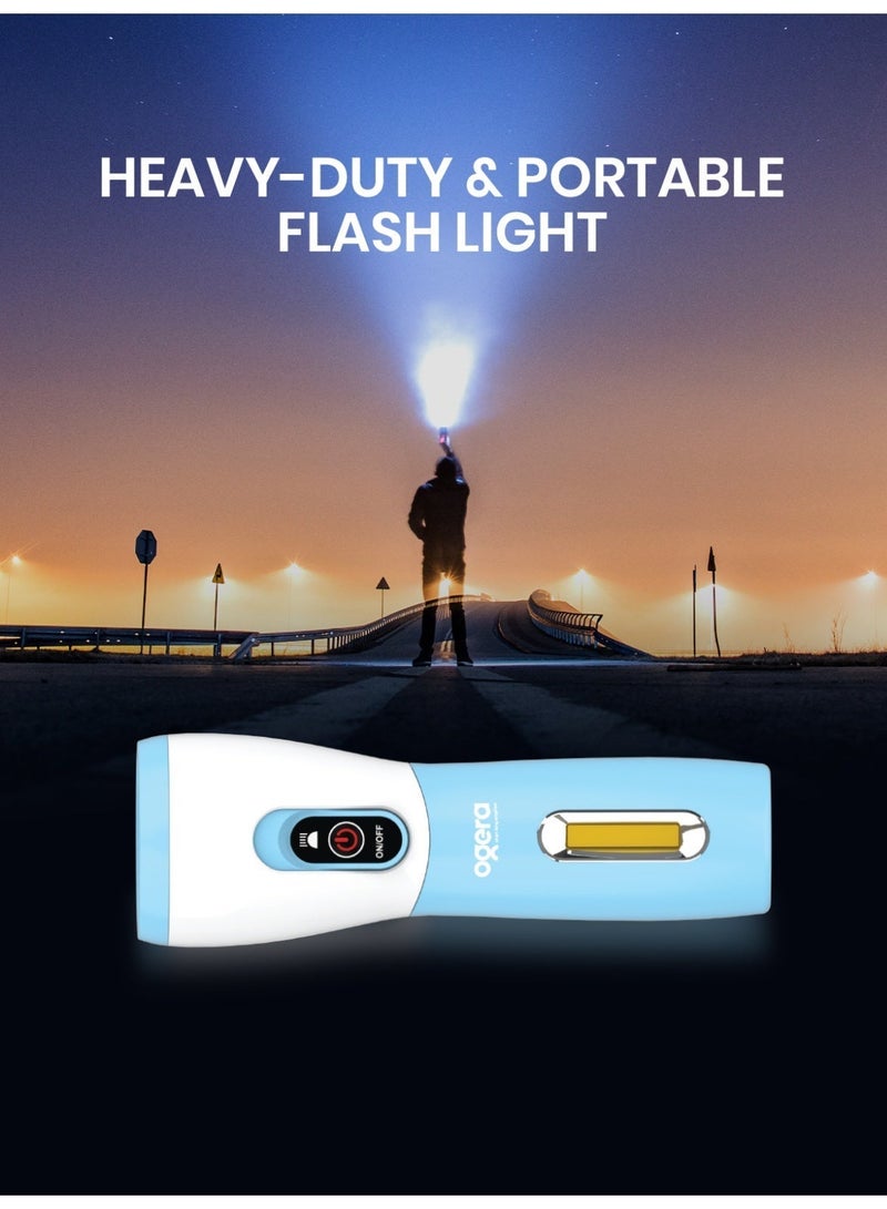 Ogera مصباح يدوي ببطارية ليثيوم LED - مصباح قابل لإعادة الشحن فائق السطوع مع بطارية ليثيوم تدوم طويلاً، مصباح جيب مدمج ومقاوم للماء للتخييم، والمشي، والطوارئ - Image 2